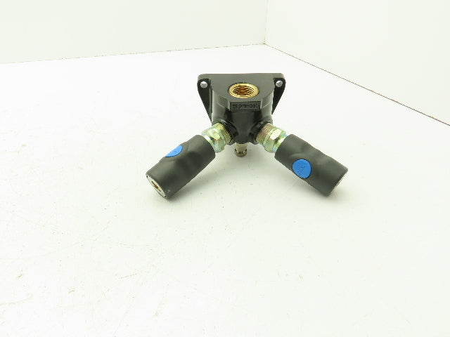 Prevost ISI 068203WK Compressed Air Manifold 1/2" FNPT Coupler Drain 1/4"