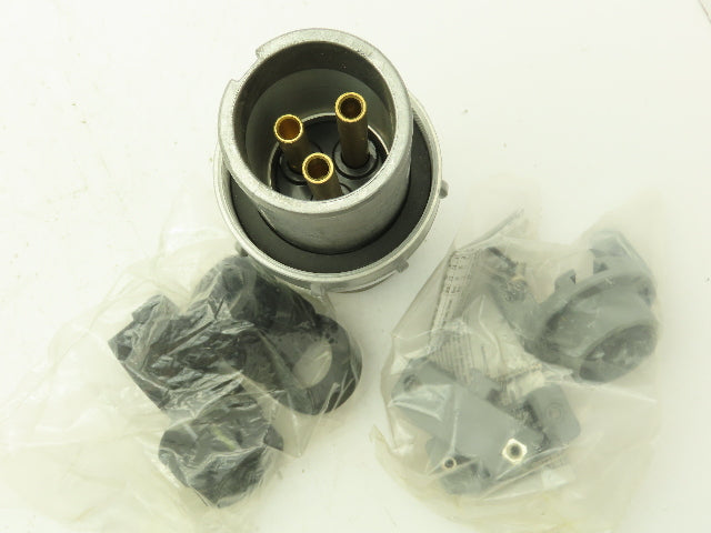 Hubbell HBL360PS2W Pin Sleeve Male Plug 2P3W 600V 60 Amp 2 Pole 3 Wire