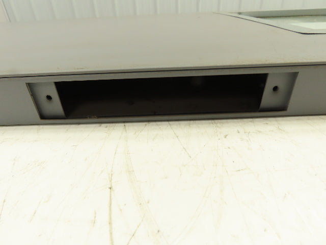 CP18GL42670F Fire Rated Metal Door 30x84" Half Glass 18 Gauge Gray 1.5 Hour