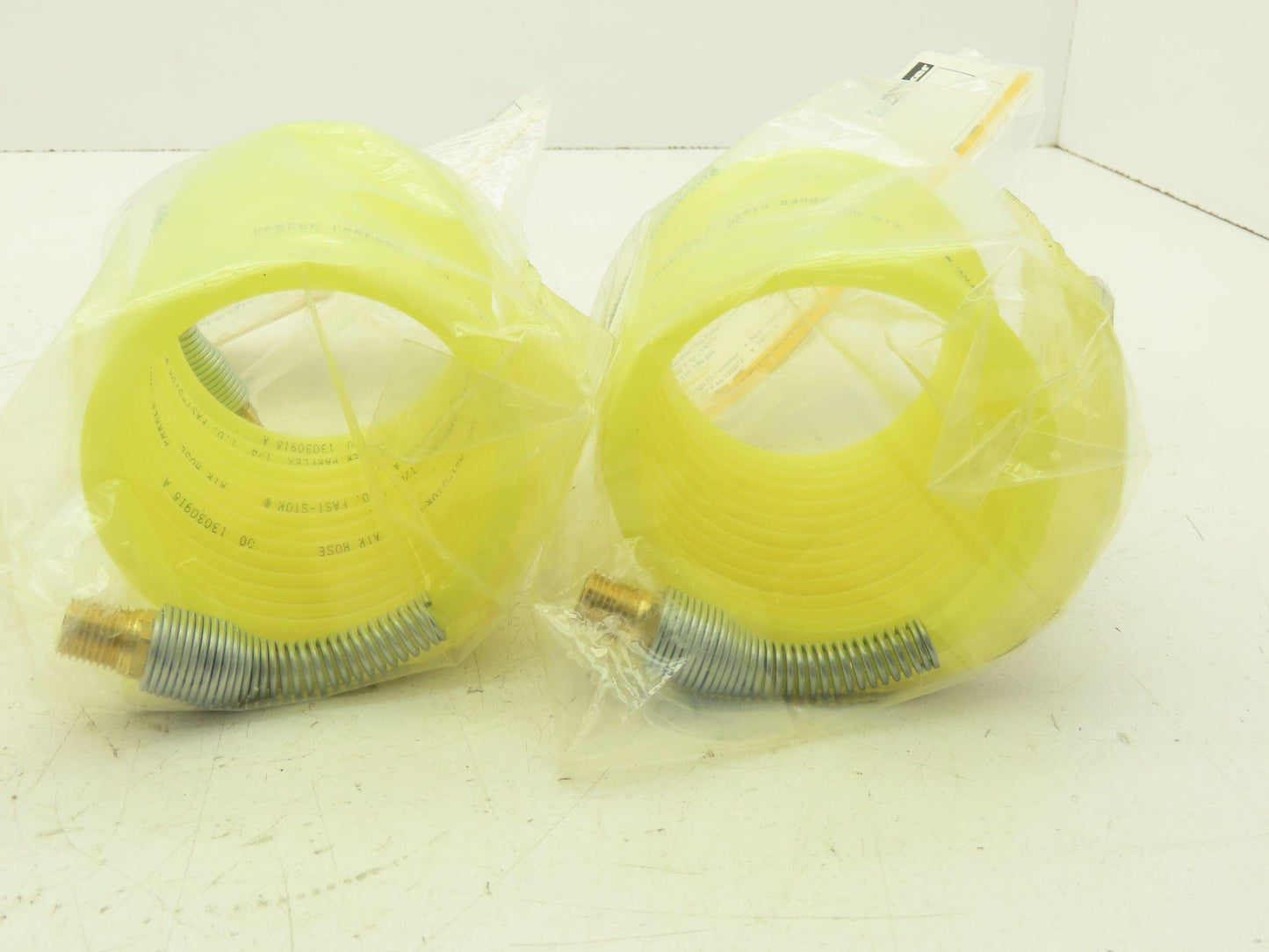 Parker A0412-MC4-ML4-R Fast-Stor Nylon Coiled Air Hose 1/4" ID x 9' Lot of 2