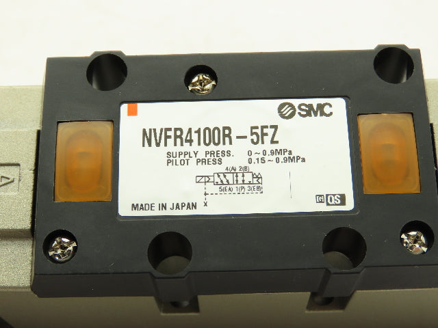 SMC NVFR4100R-5FZ Solenoid Valve 24 VDC 0.15-0.9MPa 2 Position Single