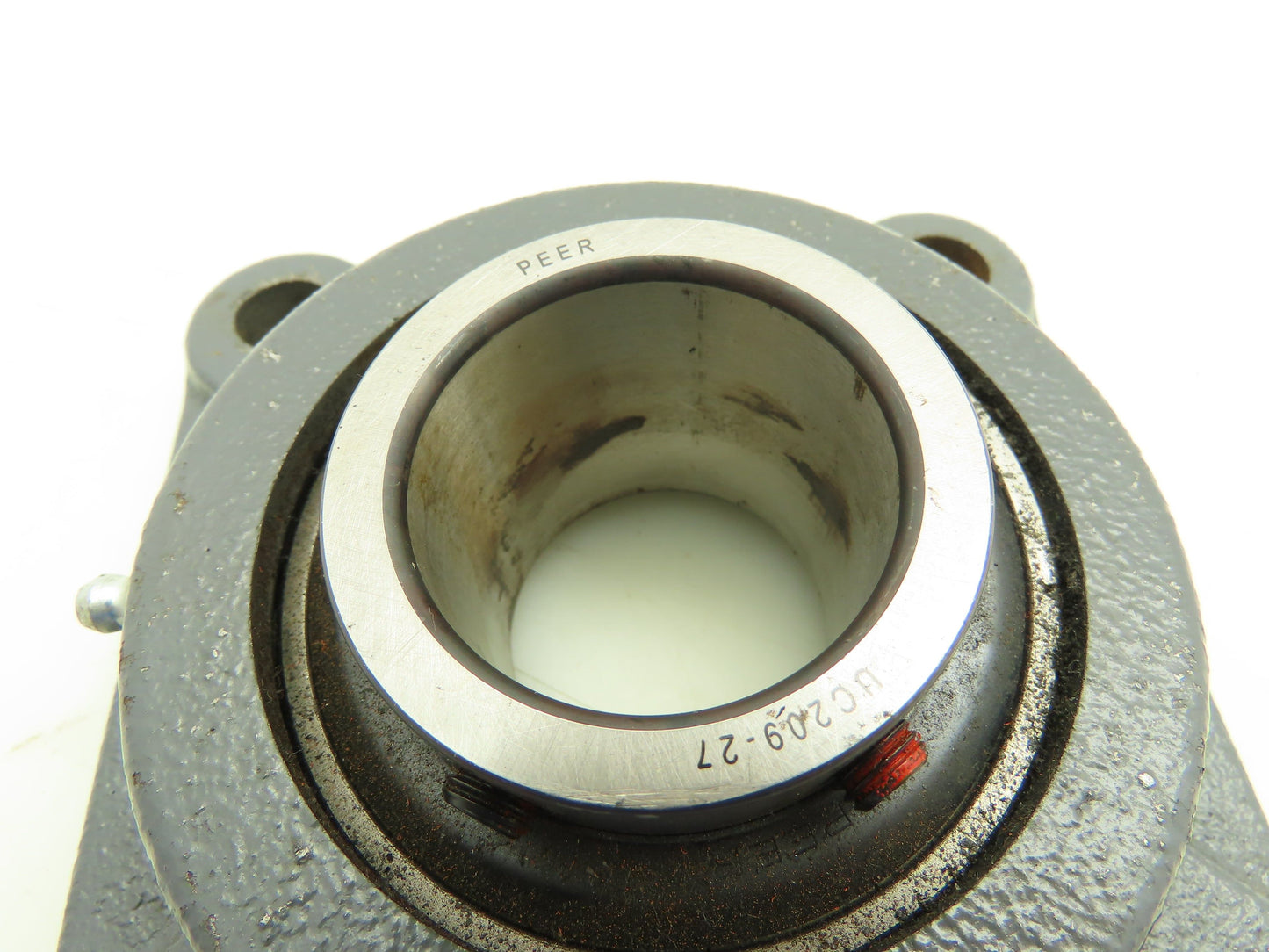 Peer F209 Bearing Flange 4 Bolt Set Screw Collar With Locking Insert Bearing