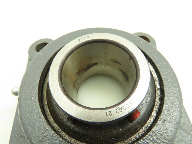 Peer F209 Bearing Flange 4 Bolt Set Screw Collar With Locking Insert Bearing