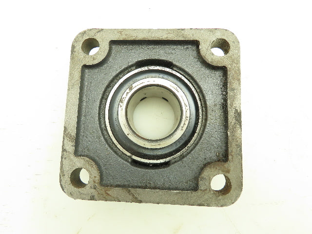 Peer F209 Bearing Flange 4 Bolt Set Screw Collar With Locking Insert Bearing