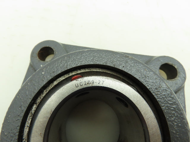 Peer F209 Bearing Flange 4 Bolt Set Screw Collar With Locking Insert Bearing