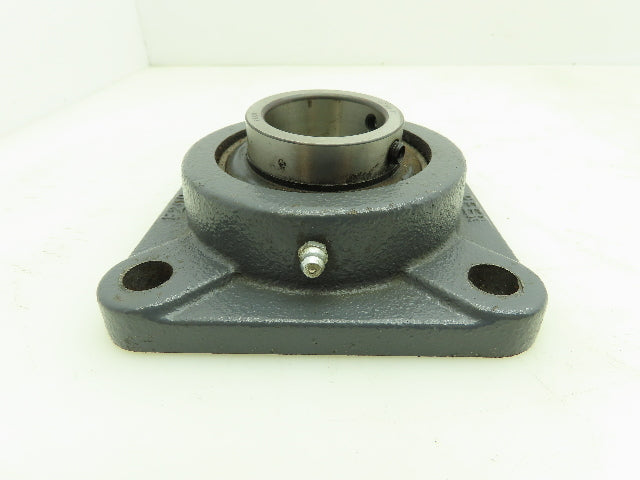 Peer F209 Bearing Flange 4 Bolt Set Screw Collar With Locking Insert Bearing