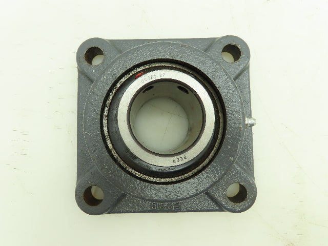 Peer F209 Bearing Flange 4 Bolt Set Screw Collar With Locking Insert Bearing