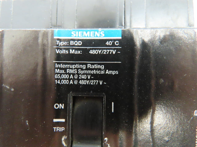 Siemens BQD330 Circuit Breaker 30A 3 Pole 480Y/277V AC