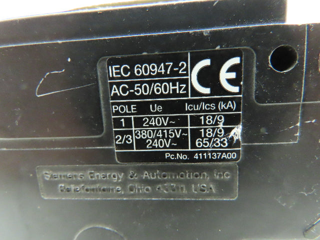 Siemens BQD330 Circuit Breaker 30A 3 Pole 480Y/277V AC