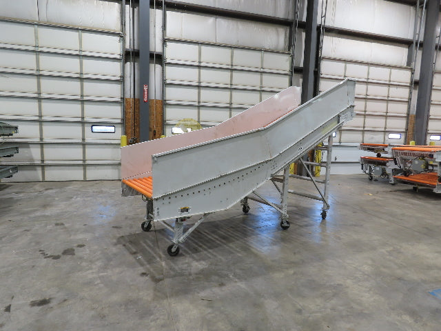 Roach 48"x 13' 3" Powered Roller Decline Conveyor 130VDC O-Ring Belt Drive