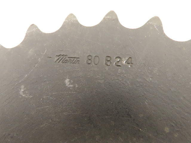 Martin 80B24 Sprocket Welded # 80 Roller Chain 24 Teeth 1" Bore