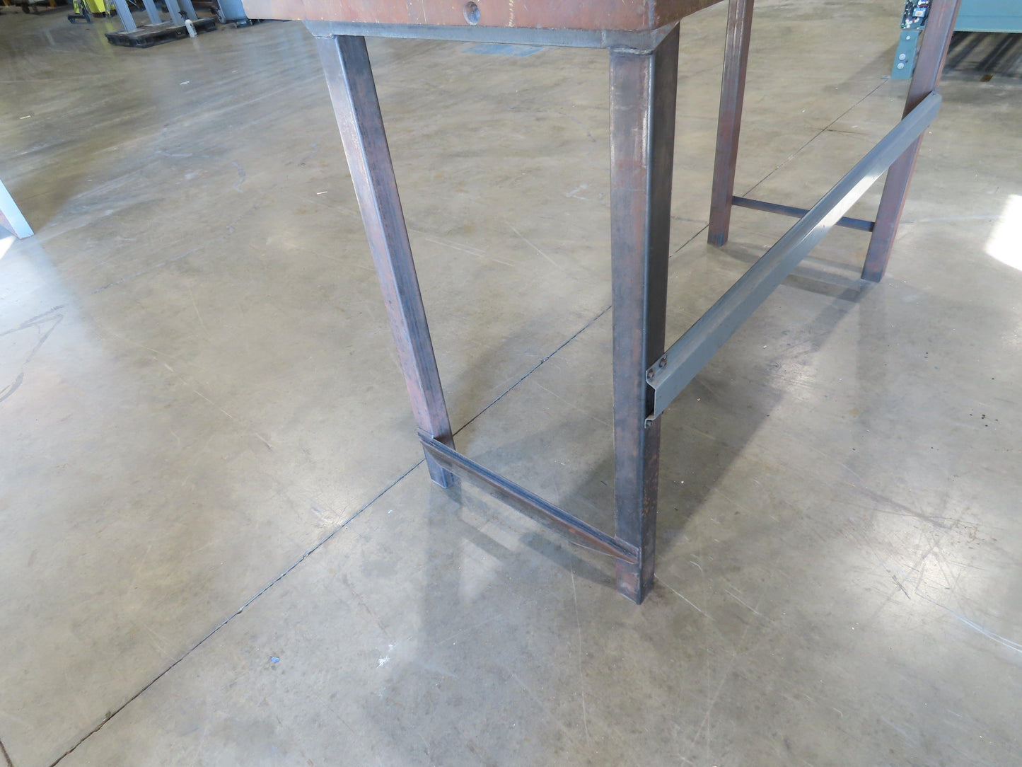Industrial Butcher Block Top Workbench Table 72"W 30"D 46"H Heavy Steel Legs