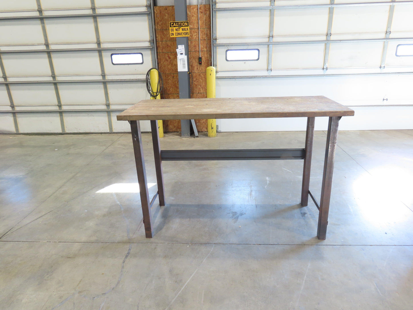 Industrial Butcher Block Top Workbench Table 72"W 30"D 46"H Heavy Steel Legs