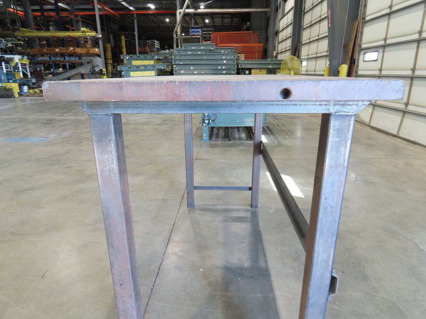 Industrial Butcher Block Top Workbench Table 72"W 30"D 46"H Heavy Steel Legs