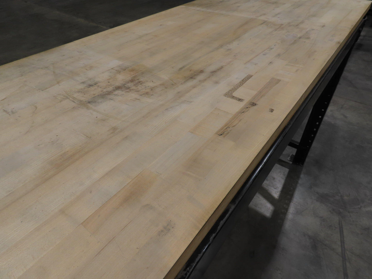 Industrial Butcher Block Top Workbench Table 68"W 30"D 40"H
