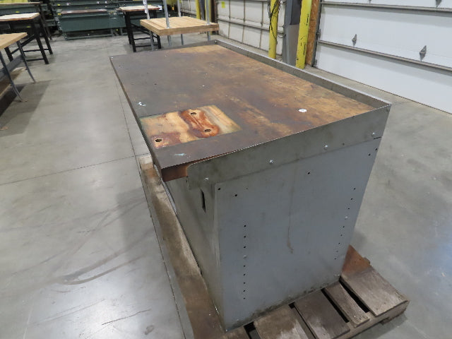Industrial Butcher Block Top Workbench 2-Door Cabinet Workstation 60"W 30"D 36"H