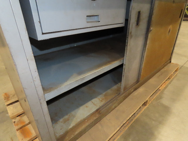 Industrial Butcher Block Top Workbench 2-Door Cabinet Workstation 72"W 29"D 36"H