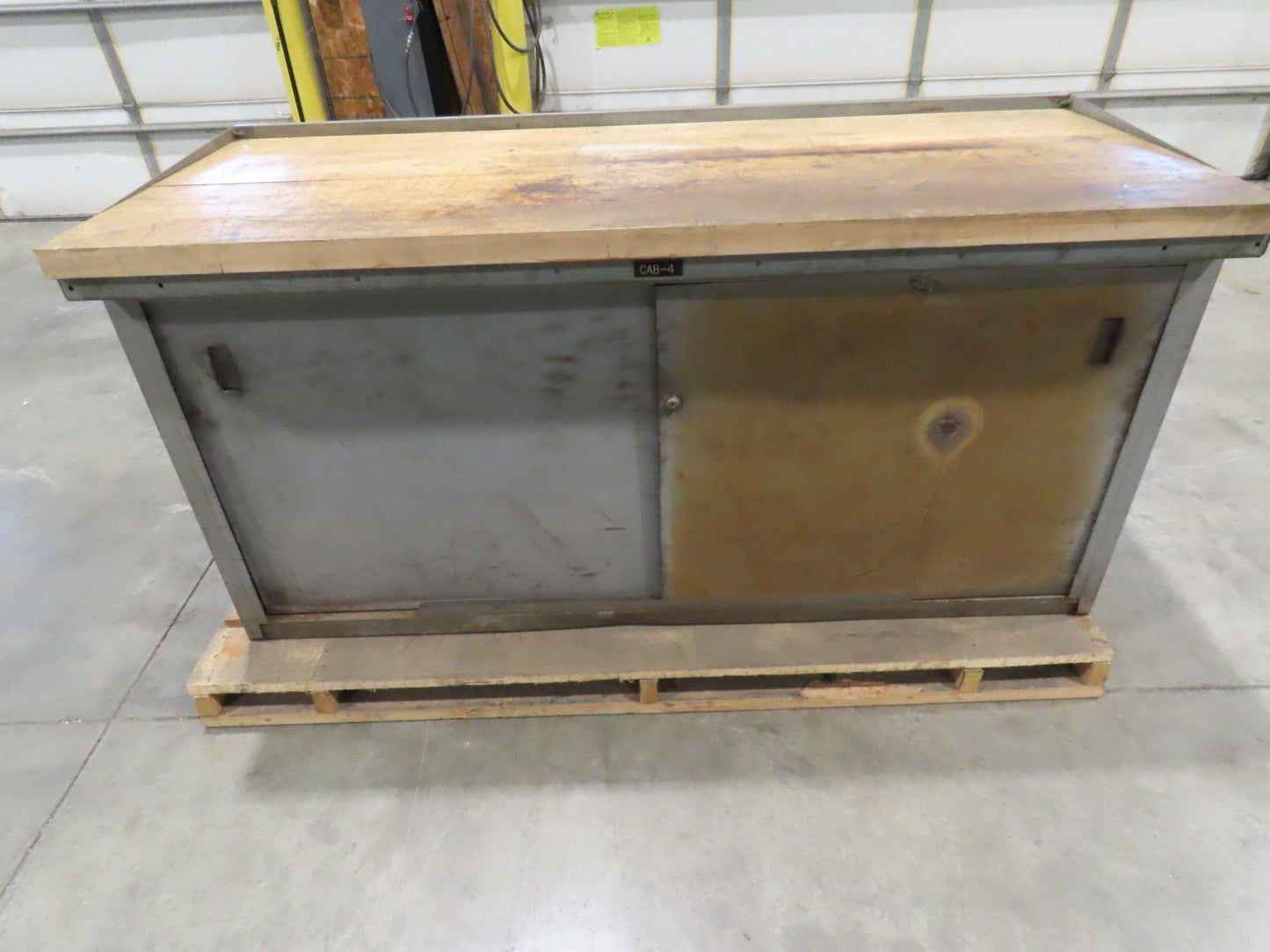 Industrial Butcher Block Top Workbench 2-Door Cabinet Workstation 72"W 29"D 36"H