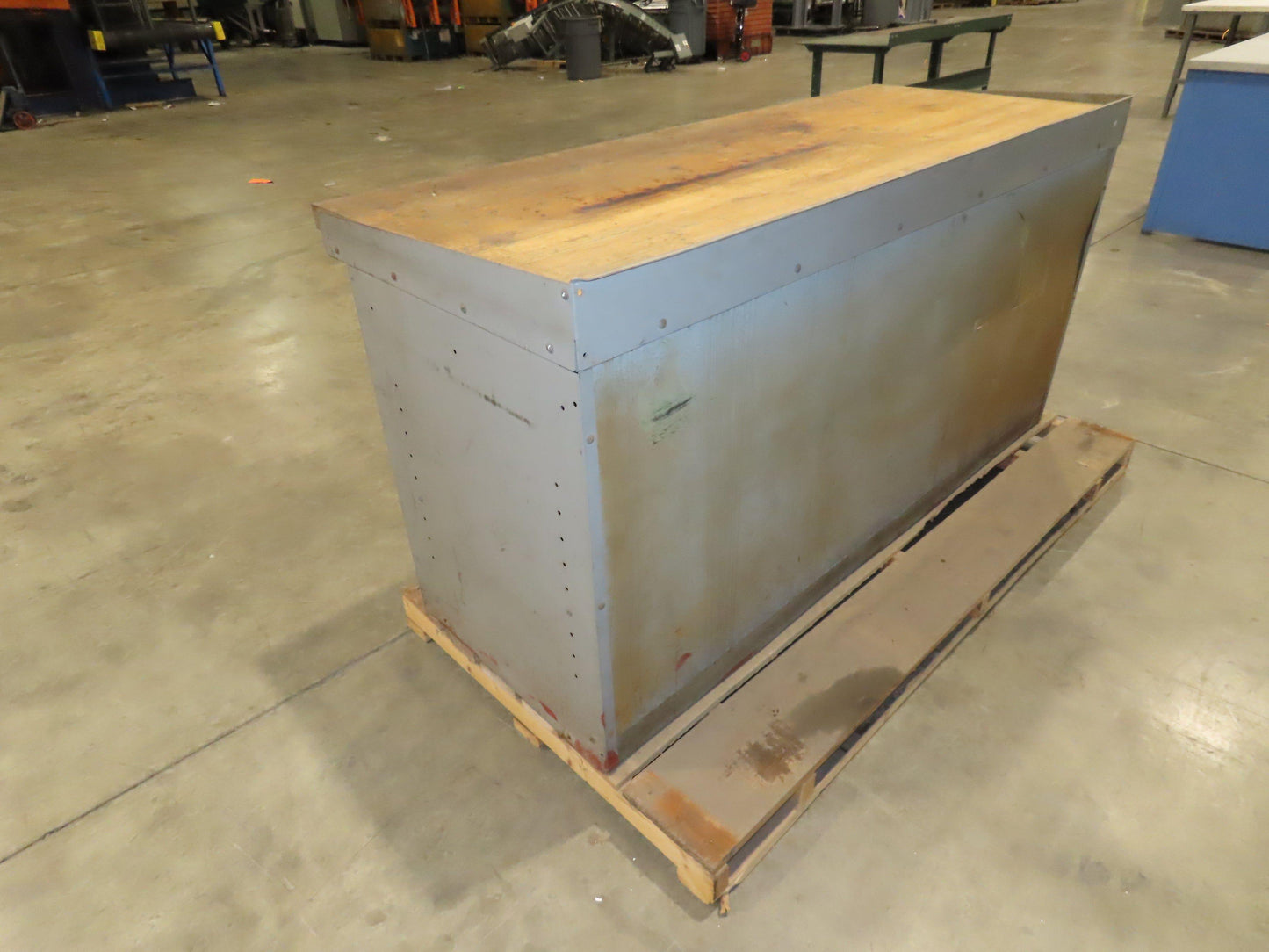 Industrial Butcher Block Top Workbench 2-Door Cabinet Workstation 72"W 29"D 36"H
