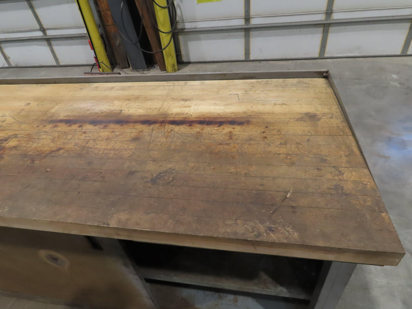 Industrial Butcher Block Top Workbench 2-Door Cabinet Workstation 72"W 29"D 36"H