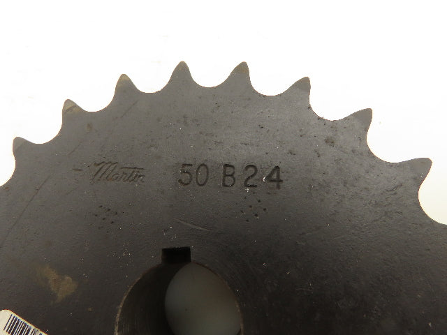 Martin 50B24F Sprocket Welded B Hub 24 Teeth 1" Bore With Set Screws Lot of 2