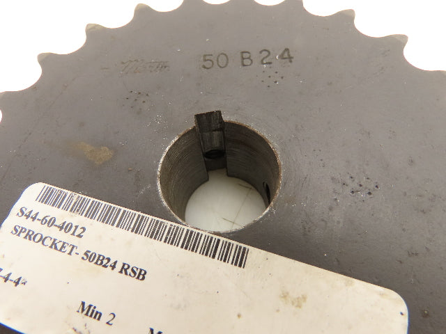 Martin 50B24F Sprocket Welded B Hub 24 Teeth 1" Bore With Set Screws Lot of 2