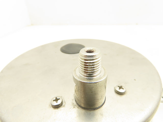 McDaniel 6" Stainless Pneumatic Air Pressure Gauge 0-30 PSI 1/4"NPT Panel Mount