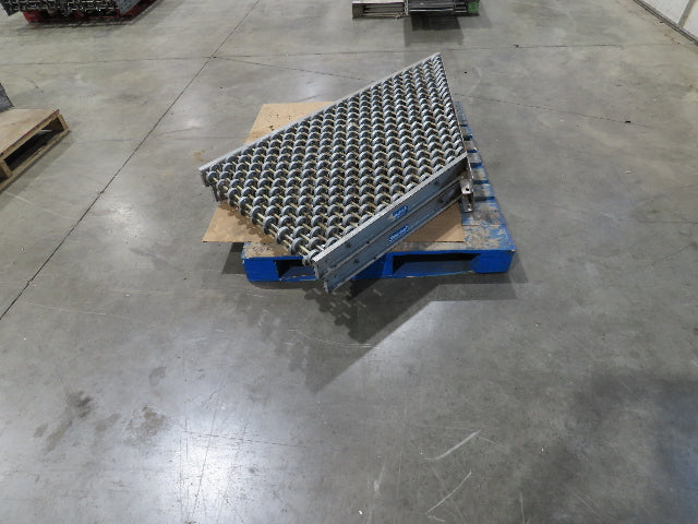 30"x 60" Butt Spur Steel Skate Wheel 45° Diverter Gravity Conveyor 2-Sections