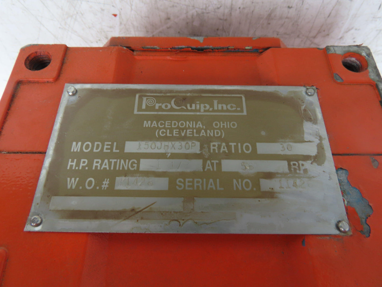ProQuip 150JHX30P Tank Agitator Gearbox Drive 30:1 Reducer 1.5Hp 56 RPM Output