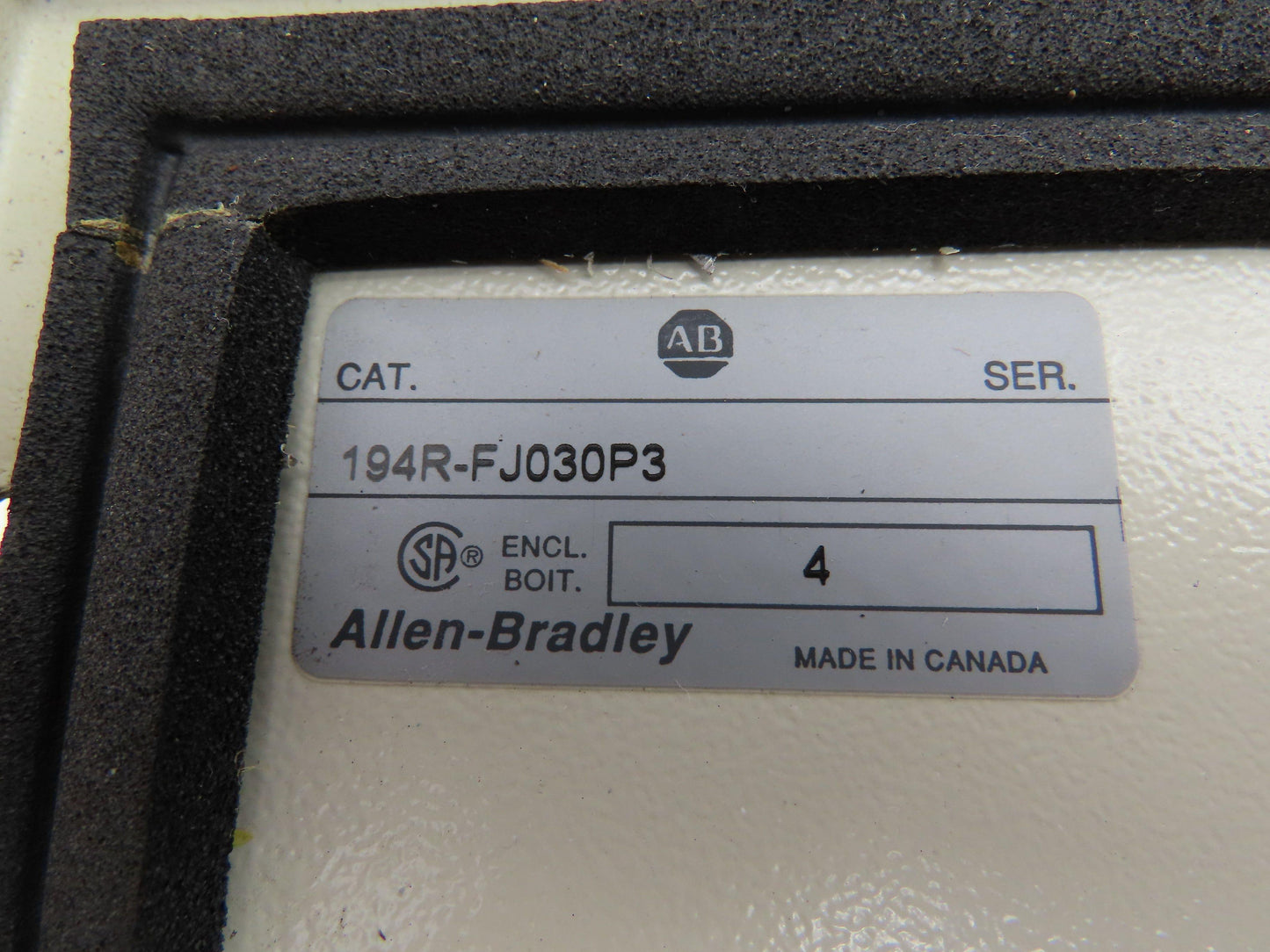 Allen Bradley 40788-309-75 Disconnect Switch Fused 3 Phase Electrical Enclosure