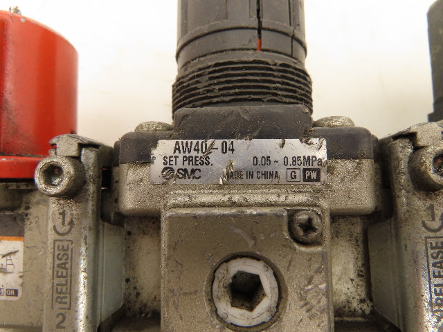 SMC AW40-04 Pneumatic Air Treatment Soft Start Valve And Lock Out Hand Valve