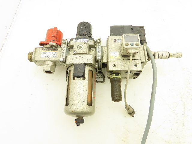 SMC AW40-04 Pneumatic Air Treatment Soft Start Valve And Lock Out Hand Valve