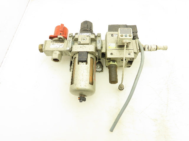 SMC AW40-04 Pneumatic Air Treatment Soft Start Valve And Lock Out Hand Valve