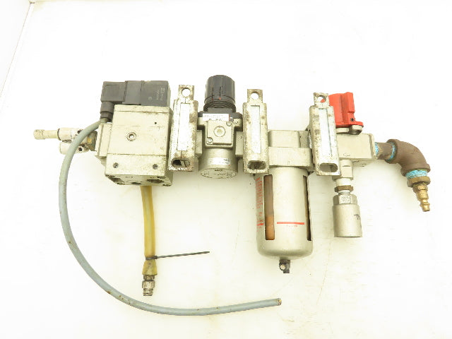 SMC AR40-04 Filter Regulator With Soft Start Valve And 3 Port Lock Out Valve