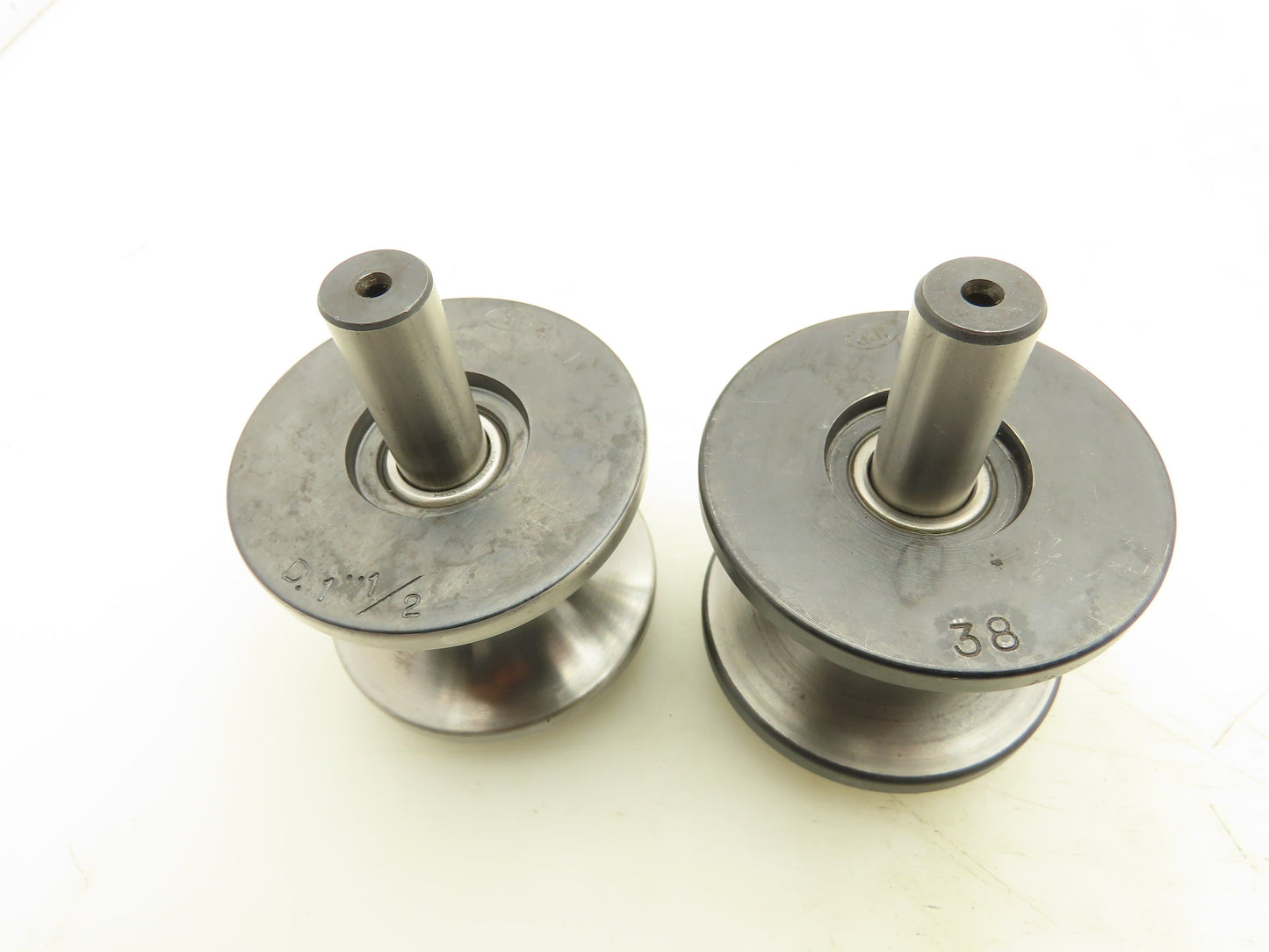 Steel Track Roller Bearing U-Groove Roller 2"W 1.6"Dia Lot of 2