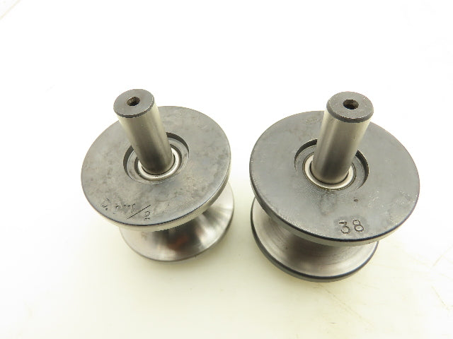 Steel Track Roller Bearing U-Groove Roller 2"W 1.6"Dia Lot of 2