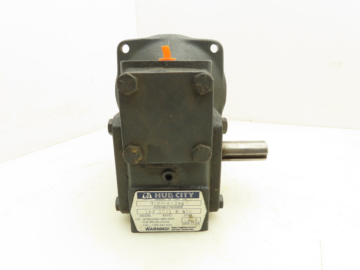Hub City Model 184 PowerCube Speed Reducer 10:1 Gearbox 1.5Hp 175 RPM LH 56C