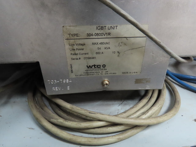 WTC 3004 MFDC Welding Control 54kva Gen5 Inverter Robotic Spot Welder Assembly