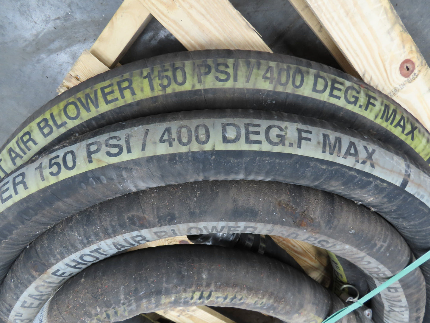 Eagle 3" ID x 48' Hot Air Compressor Dry Bulk Blower Hose Black Rubber 150 PSI