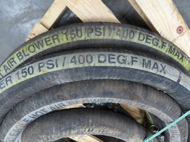 Eagle 3" ID x 48' Hot Air Compressor Dry Bulk Blower Hose Black Rubber 150 PSI