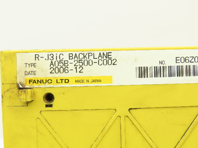 Fanuc A05B-2500-C002 Four Slot R-J3 Backplane W/Base Board