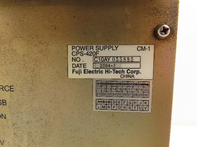 Yaskawa CPS-420F Motoman Robot Power Supply Control