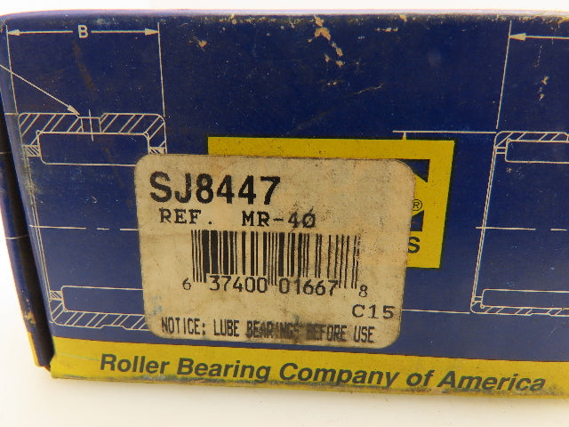 RBC SJ8447 Needle Roller Bearing MR-40 C-15 Lot of 2