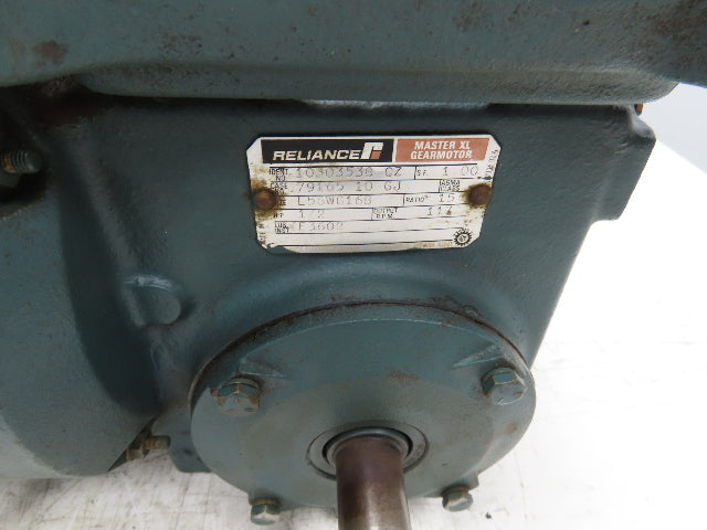Reliance L56WG16B Master XL 1/2Hp 15:1 Gearmotor 117RPM 230/460V 3PH 56C w/Brake