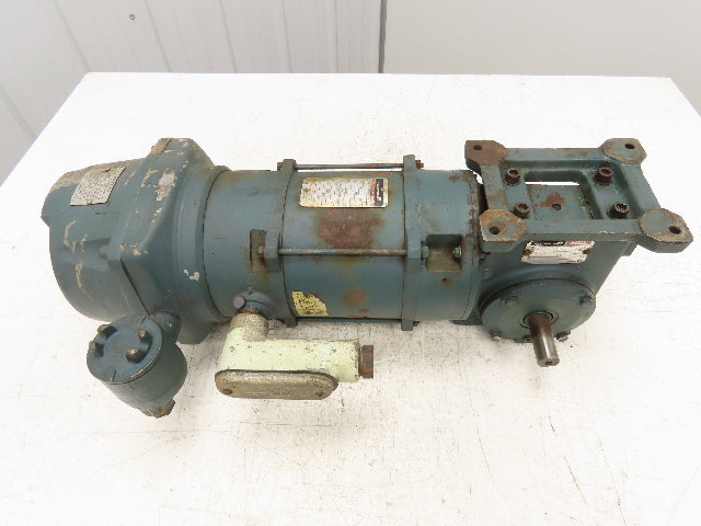 Reliance L56WG16B Master XL 1/2Hp 15:1 Gearmotor 117RPM 230/460V 3PH 56C w/Brake