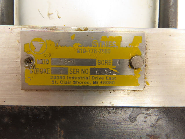 Yates Yates A2-R Multi-Stage Pneumatic Cylinder 4" Bore 1" Stroke