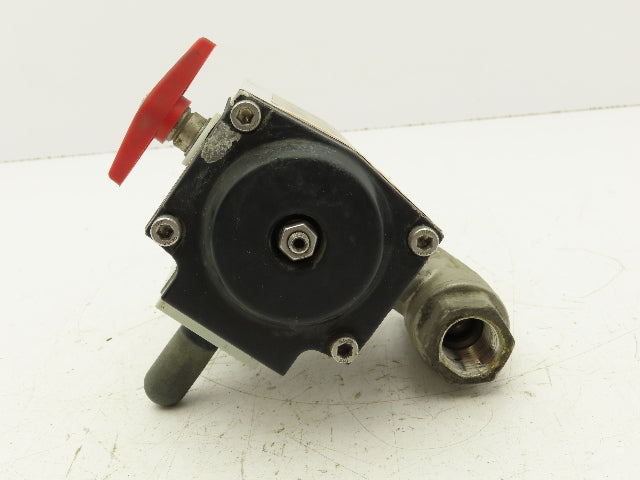 DynaQuip AP20SR3 Pneumatic Actuator Torque 80 PSI , 142/57"lbs 1/2" NPT