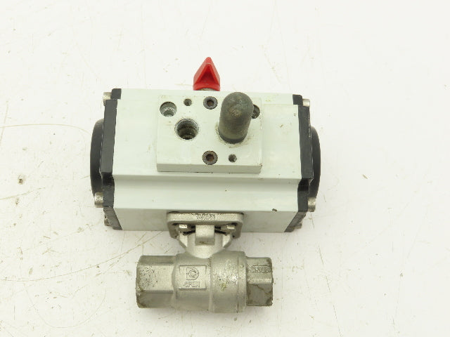 DynaQuip AP20SR3 Pneumatic Actuator Torque 80 PSI , 142/57"lbs 1/2" NPT