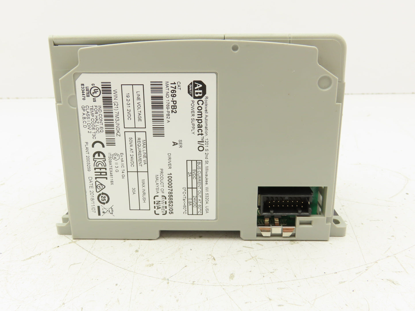 Allen-Bradley 1769-PB2 Compact I/O Power Supply 24VDC 0.8A Series A