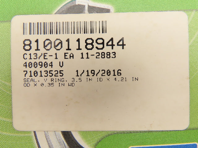 SKF 400904 V-Ring Oil Seal 3.465 to 3.661" Shaft Range Lot of 2